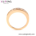 15078 Wholesale fashion women jewelry simple design plain copper alloy finger ring pave white zircon